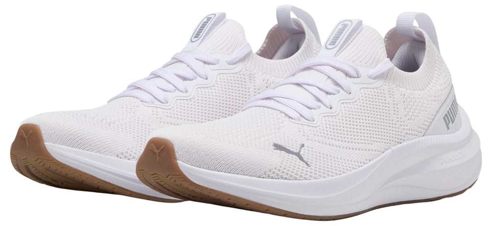 PUMA Buty do biegania szosowego unisex Skyrocket LITE 2, białe, srebrne, 4 UK, Puma White Puma Silver, 37 EU