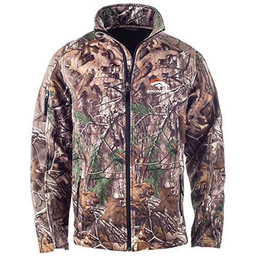 NFL Denver Broncos Huntsman Softshell Jacket, Real Tree Camouflage, 2X