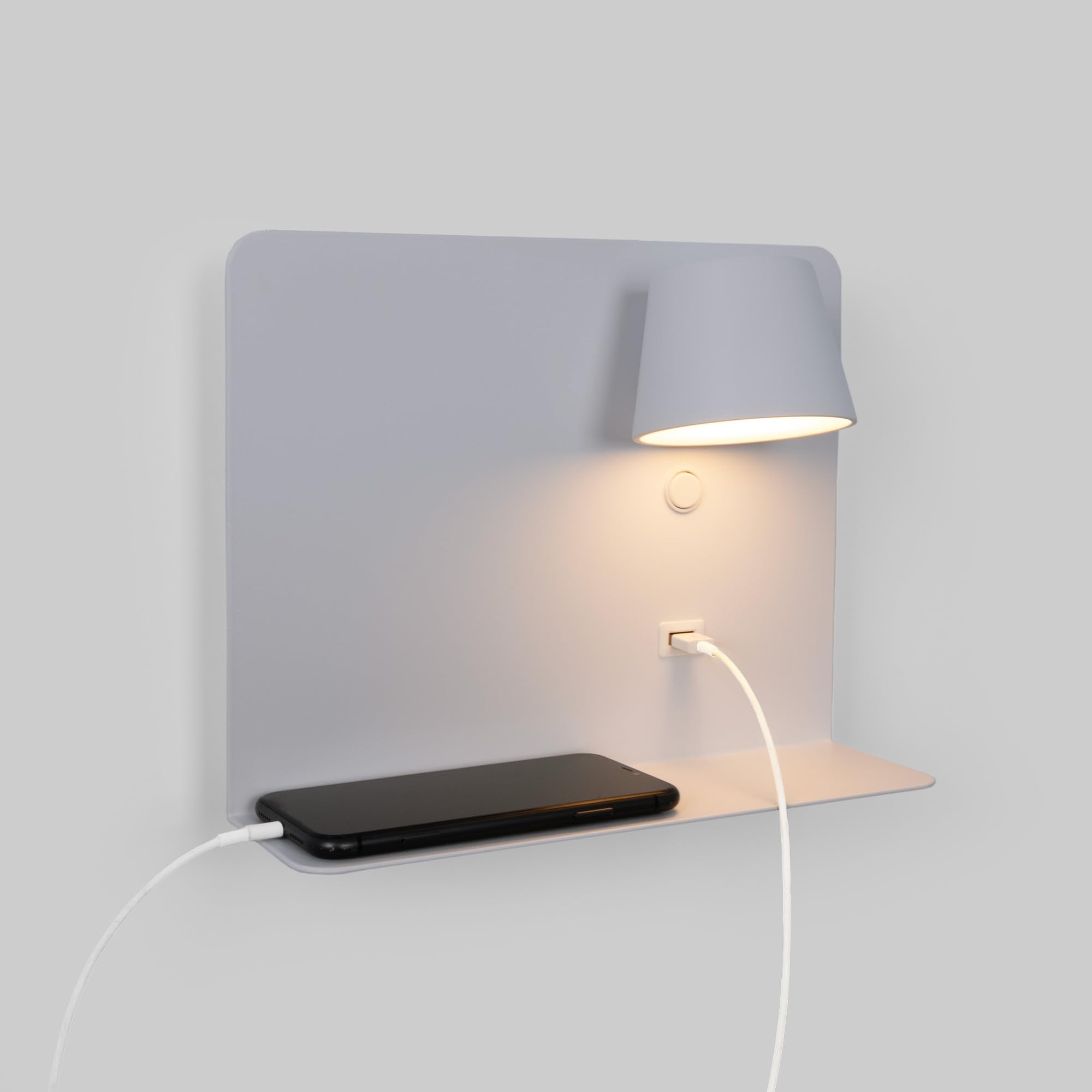 BARCELONA LED - Aplique de pared para lectura con puerto USB "BASKOP" - 6W - Luz derecha