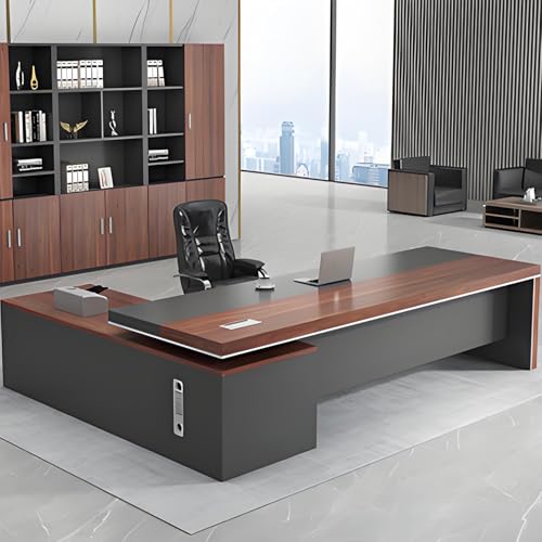 欧州 高級書斎デスク　社長机　社長デスク　ビジネスデスク Amazon.co.jp: 法人様向け 社長デスク 160/180/200/220/240CM L字