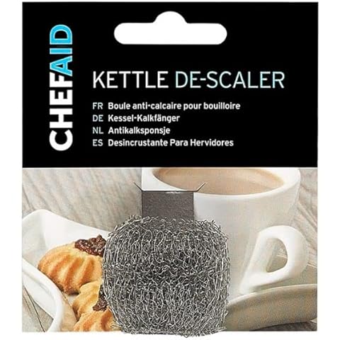 3xChef Aid Stainless Steel Doughnut Kettle Descaler, Silver Cover