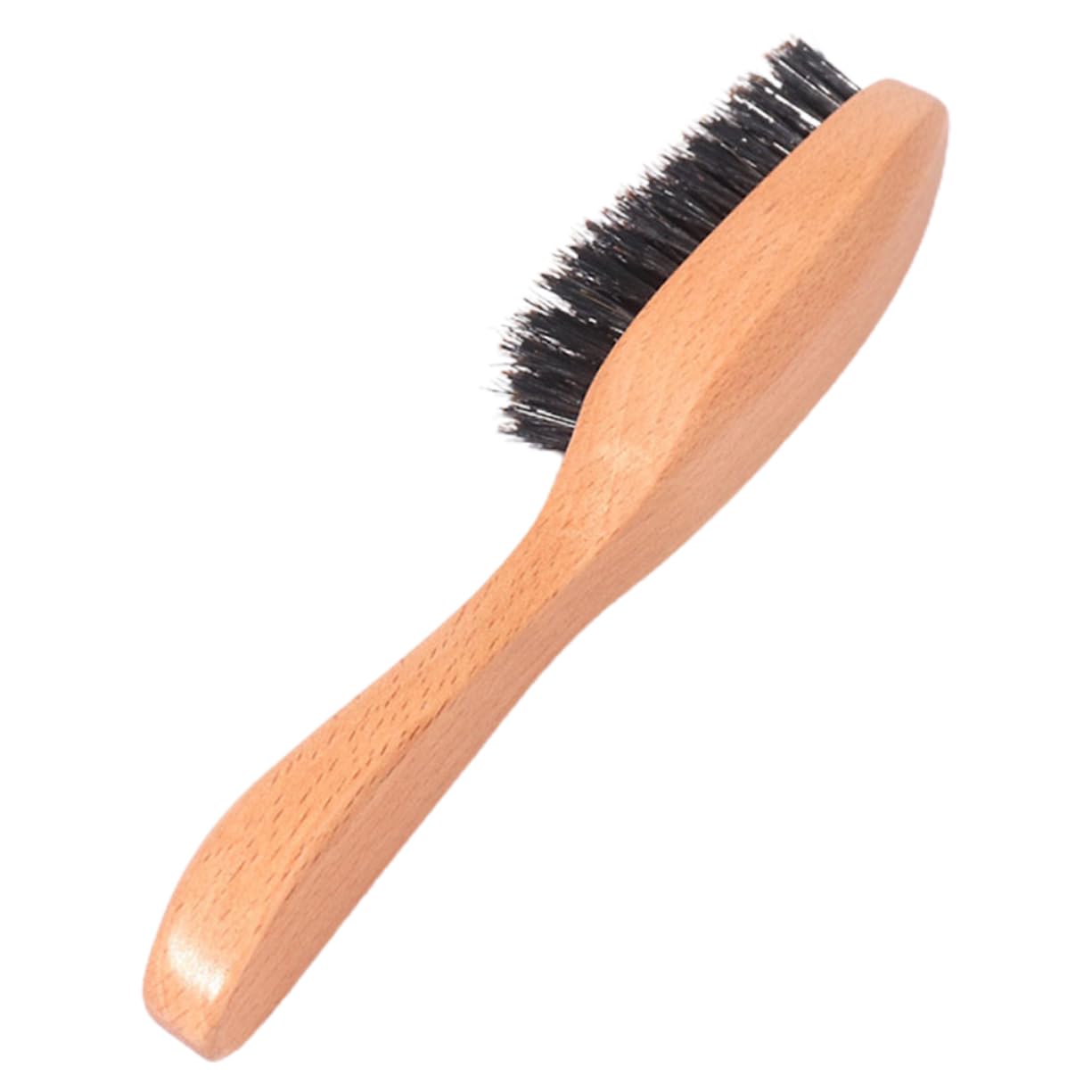 Healeved Men's Beard Brush Wood Handle Bristles Beard Grooming Tool Natural Boar Bristles Compact and Portable