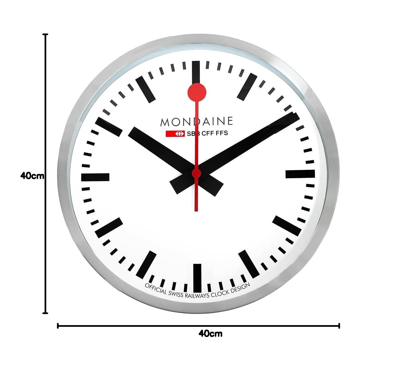 Amazon.co.jp: MONDAINE(モンディーン) 壁掛け時計 A995.CLOCK.16SBB
