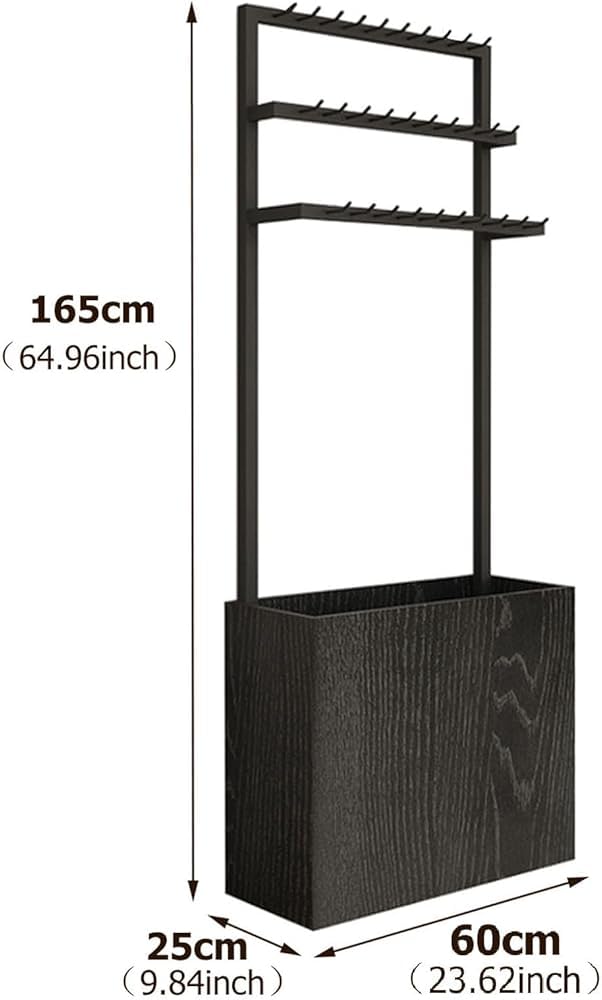 Robustes Gürtel-Aufbewahrungsregal, Gürtel-Präsentationsständer, Gürtelhalter, Herren-Schrankgürtel-Organizer, Boutique-Geschäft, Schalständer (Größe: 51 x 25 x 165 cm, Farbe: Weiß + Holzfarbe)