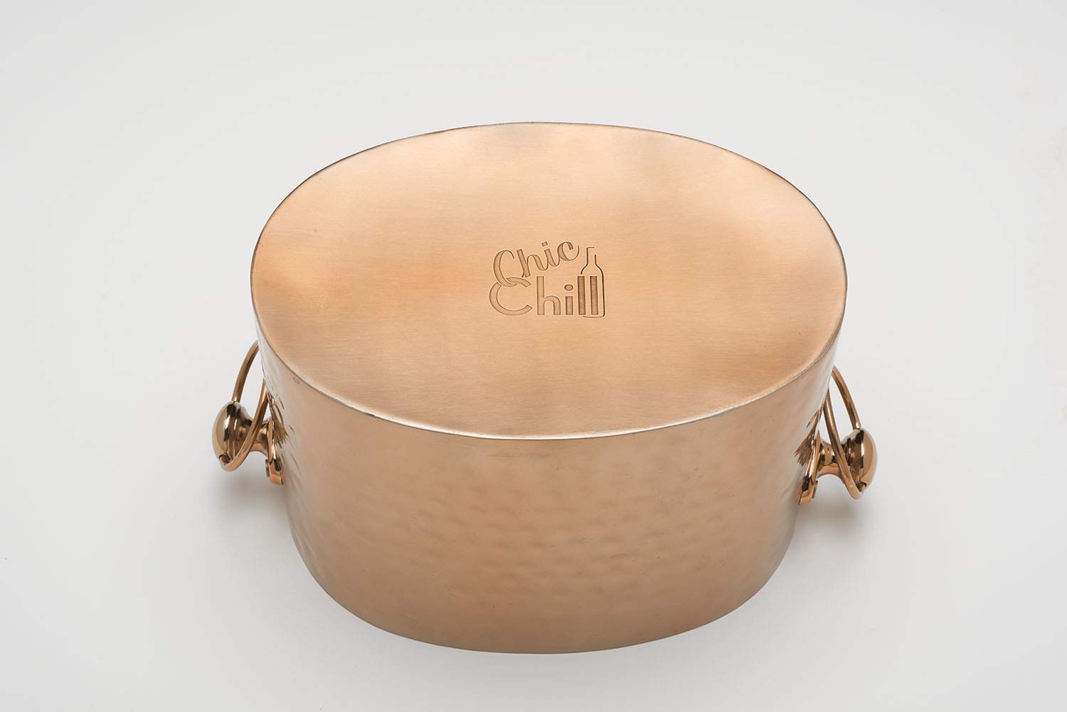 2-Bottle Wine Chiller Ice Bucket | Keeps Wine & Champagne Bottles Cold Without Touching Ice | Handcrafted Artisan Design | Patented Technology | Copper — Amazon image 4