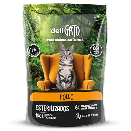 Alimento para Gatos esterilizados con Pollo Deligato Dia Bolsa 800 g
