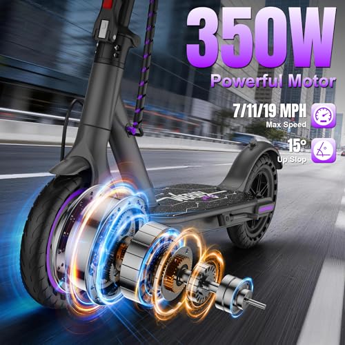 Image of WERHY Electric Scooter, 500W /350W Powerful Motor & 19MPH Top Speed, 16 /25 /27 Miles Range, Folding E Scooter with Dual Braking for Teens and Adults