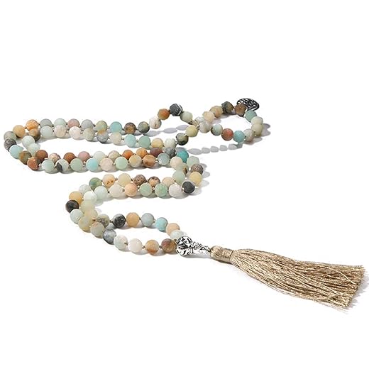 108 Amazonite Japa Mala Necklace