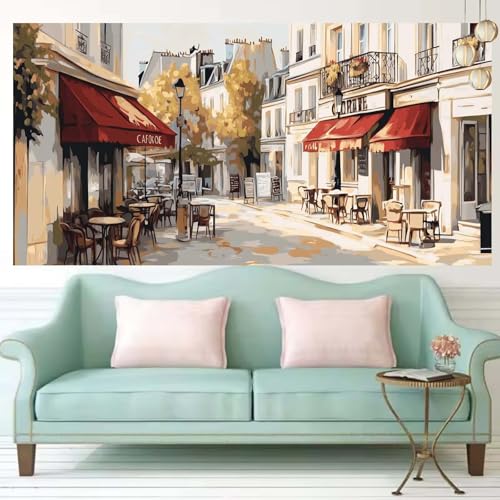 Diamond Painting Adulte Ville pour Décoration Murale Salon 60x150cm
