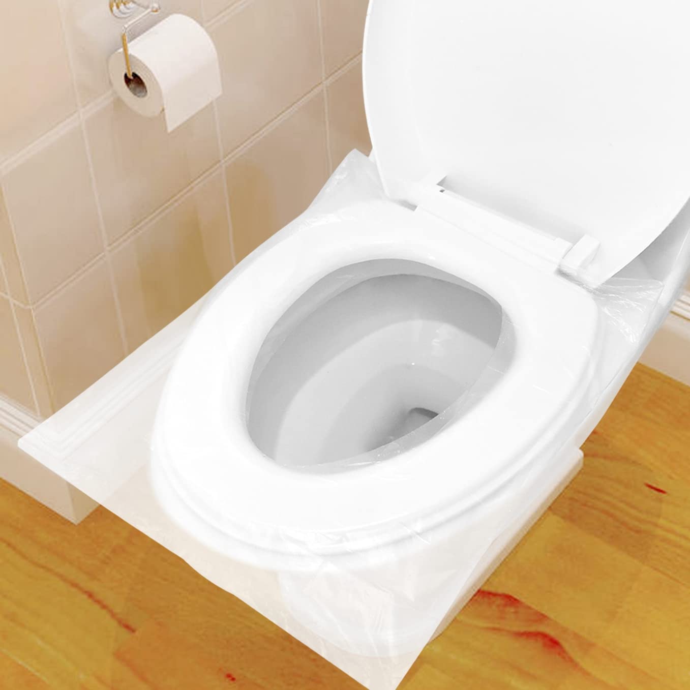 40 Copriwater Usa E Getta - Bianco, 425x360 Mm, Igienici E Solubili, Per Viaggi E Bagni Pubblici - Foto 2