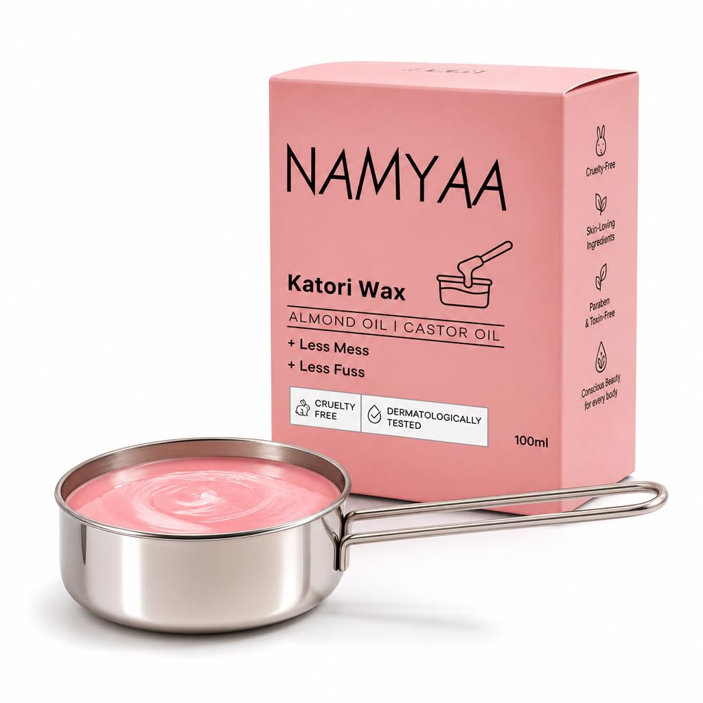Namyaa Katori Wax 100ml | Stripless Hair Removal Wax with Almond Oil & Castor Oil | For Women | At Home Waxing