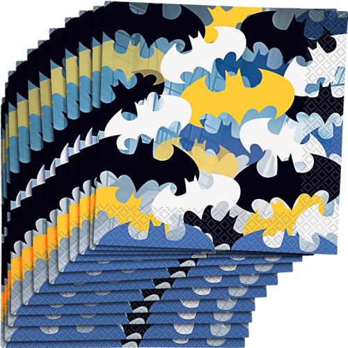 Unique Batman Paper Luncheon Napkins (Pack of 16) - Multicolor Pa...