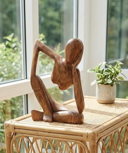 Estatua abstracta de madera G6 Collection 8 pulg miniatura 4