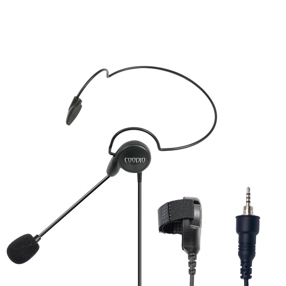 Buy Coodio Tactital BehindtheHead Earpiece Headset Mic [Boom