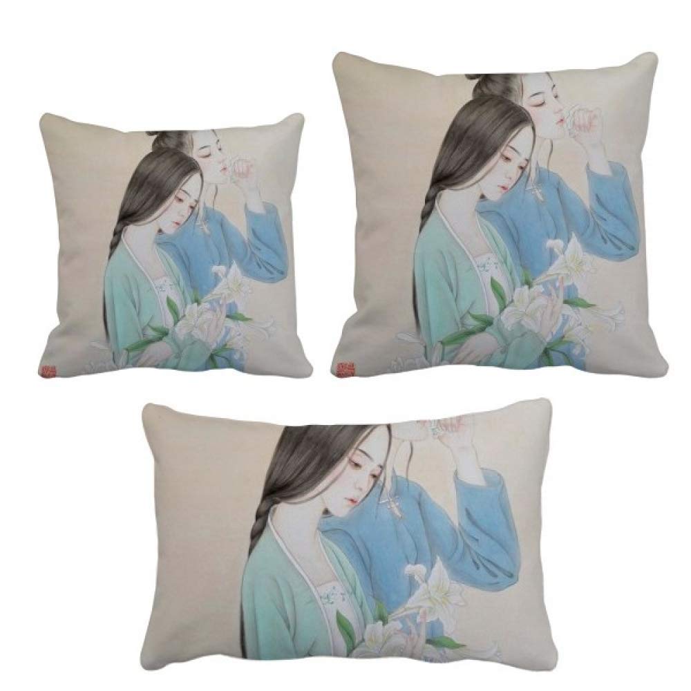 Parure de coussin fleur de lys pour un salon cosy et une decoration de chambre