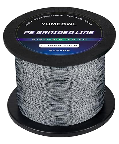 YUMEOWL Braided Fishing Line 164YDS/4LB/0.05MM Gray