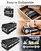 HOTOR Trunk Organizer - Car Organizer with Built-In Leakproof Car Cooler, Collapsible Trunk Organizer with Cooler for Car, SUV, Sedan, with Base Panel (3 Compartments, Black),31.9