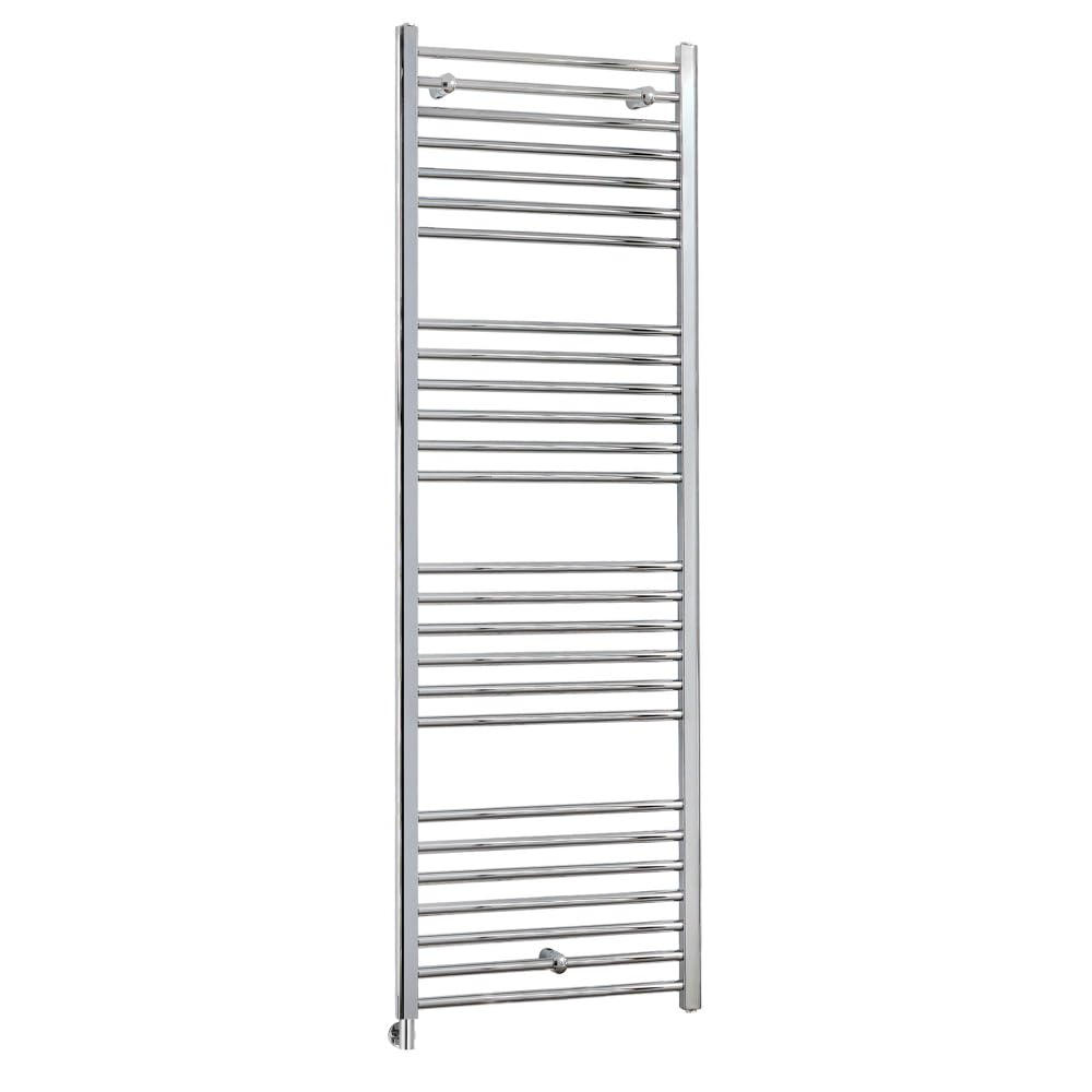 Milano Kent 1000W Chrome Curved Bar Electric Heated Towel Rail Cable Cover - 1800Mm X 600Mm