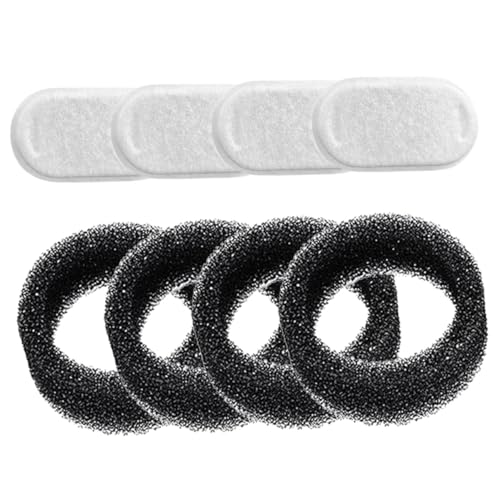 ARTSEWPLY Filtros para Bebederos de Mascotas 8 Piezas Repuesto de Acero Inoxidable Algodón Compatibles Dispensadores de Agua para Perros y Gatos Filtración Natural para Agua Limpia