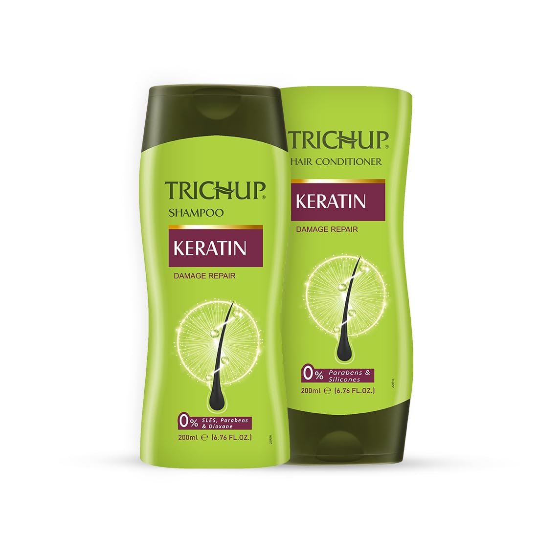 Trichup Keratin Hair Shampoo and Conditioner Set, 200ml Each, Protein Fortified for Hair Repair and Strength-image-7