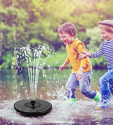 Yzert Solar Fountain Pump For Bird Bath With Lights Glass Panel, 3.5W Solar Water Fountain With 2200 Mah Battery, Bird Bath Fountains Solar Power With 8 Nozzles For Garden, Pond,Outdoor (White) #TOP5