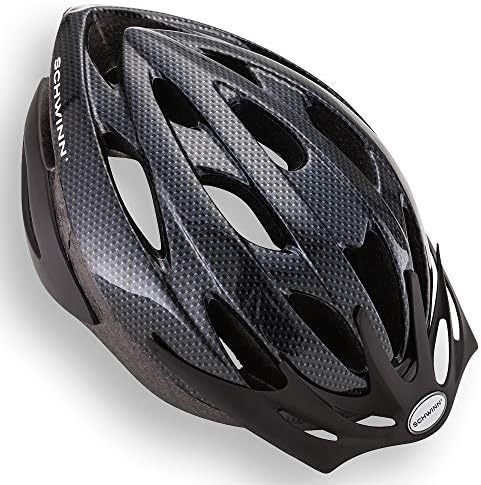 Schwinn Thrasher Bike Helmet for Adult Men and Women, Ages 14 and Up with Suggested Fit 58 to 62cm, Rear LED Light or Non-Lighted Option, Lightweight with Adjustable Side and Chin Straps