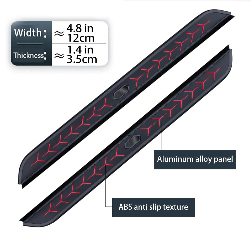 2pcs estribos laterales estilo rojo para Chevy Traverse 2018-2023 miniatura 2
