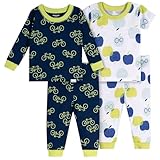 Onesies Brand Baby Boys' Snug Fit 4-Piece Pajama Set, Apples, 18 Months