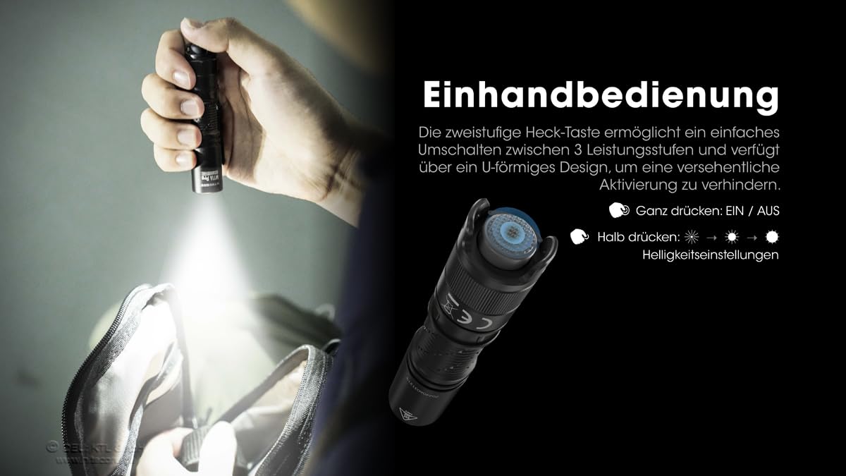 Nitecore Taschenlampe MT1A Pro, USB-aufladbare 800 Lumen LED, kompakt und wiederaufladbar, taktische Taschenlampe für Notfälle und Outdoor-Aktivitäten