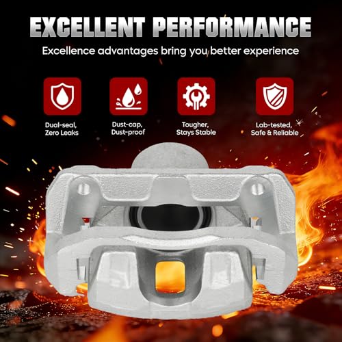 Image of Front Disc Brake Caliper Assembly with Bracket fit for 2003-2012 Honda Accord, 2001-2003 CL, 2004-2014 TSX, 1999-2008 TL, Front Right and Left Caliper set with 2PC, 19-B2584 19-B2585