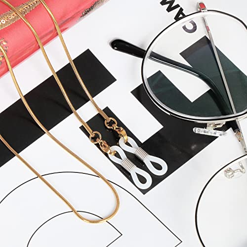 OCR Eyeglasses Chain, Face Masks Lanyard Chain, Stylish Sunglasses Lanyard Chains Glasses Strap, Elegant Eyewear Retainer Chain for Women (Gold) - Thumbnail 7