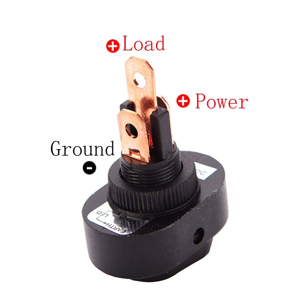 Lighted Rocker Toggle Switch 12V 30A SPST ON/Off 3-Pin Red