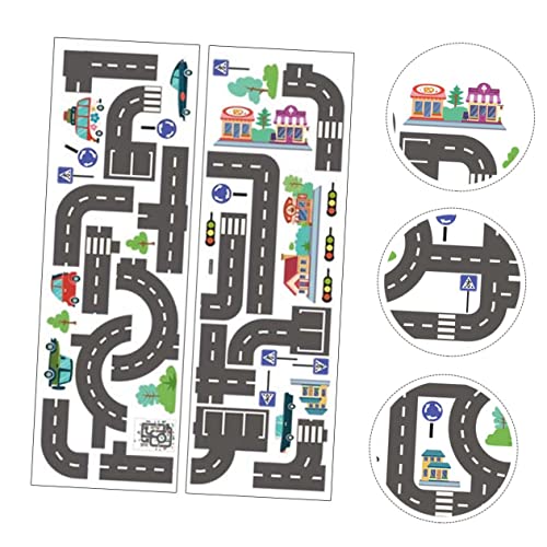 Vinilos decorativos infantil con autos y semáforo 90x30 cm miniatura 2