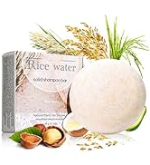 DLZZRS Rice Water Shampoo Bar for Deep Cleaning, Hydrating &amp; Moisturizing Dry Hair, Natural Solid...