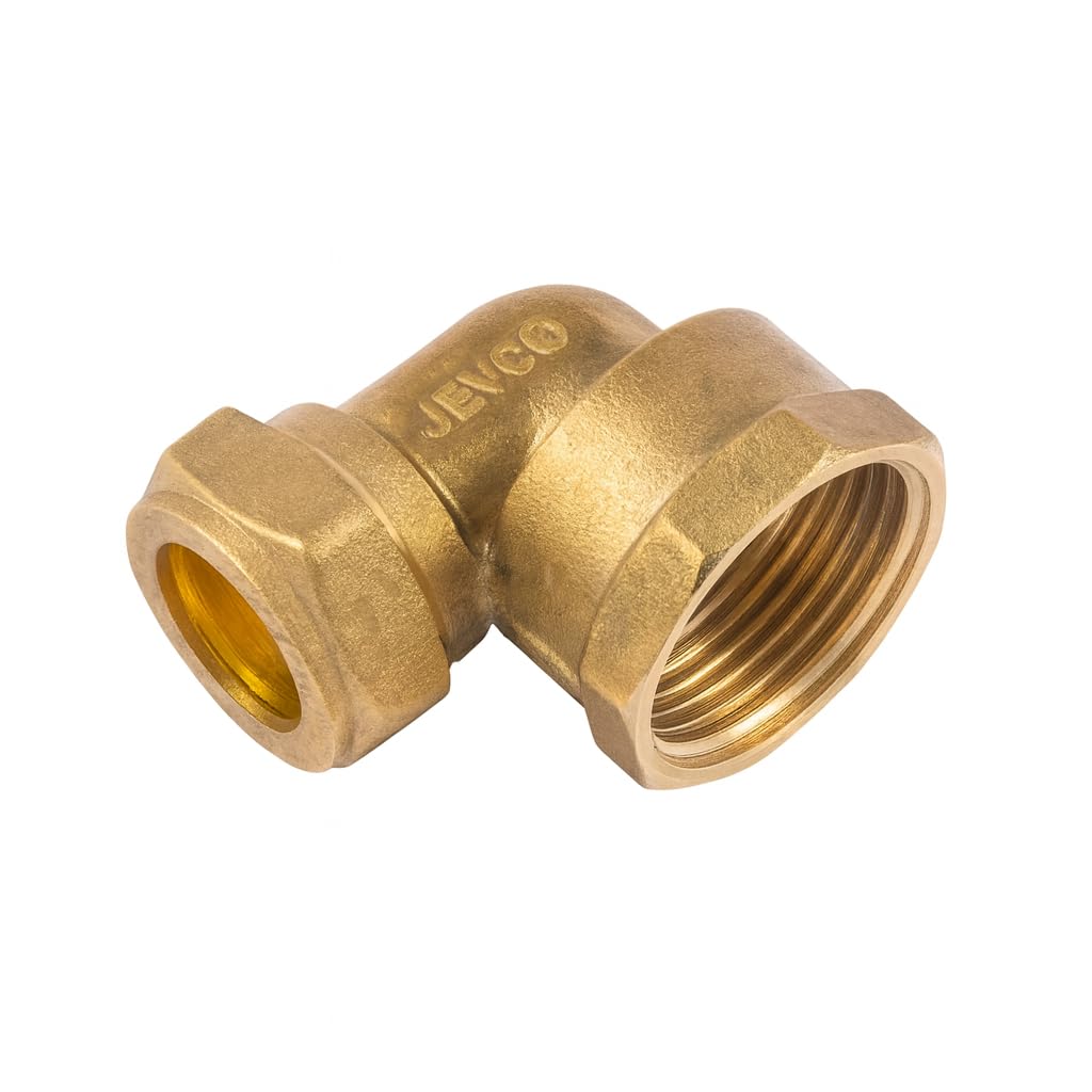 Westco 15mm x 1/2" Brass Compression Elbow C x FI J609 (DZR) – Female Iron 90° Plumbing Fitting