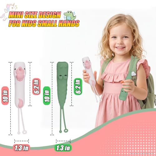 Image of Rechargeable Kid's Flashlight, LED Kid Flashlight for Boys and Girls, Pink Unicorn for 4-6 Year Old Girls and Boys, Camping and Outdoor Exploration, Birthday Gift (Crocodile+Unicorn)