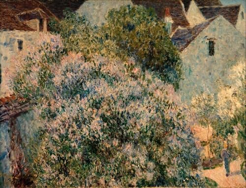 Tableau impressions d'art mural le lilas de mon jardin d'Alfred Sisley en 60x90cm