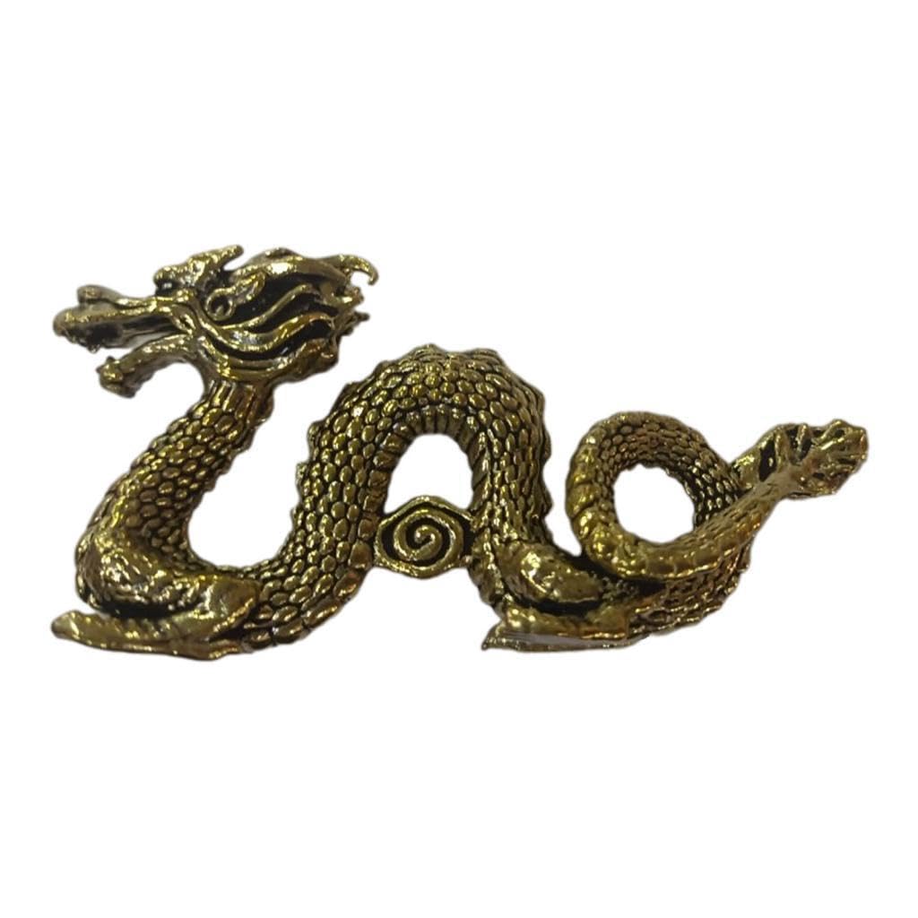 QIXCXAZ Charming Brass Dragon Figurine Artistic Table Decor Symbol Of Wealth And Luck For Home Environment Which Enhances Beauty Of Any Environment And