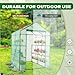 IDZO Walk in Greenhouse, Outdoor Greenhouse with Durable PE Cover & Sturdy Steel Frame for All Seasons, Convenient Rollable Door, Anchor & Rope Included for More Stable Stand, Easy to Install