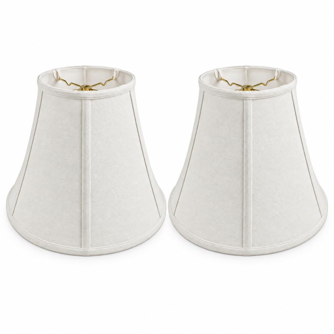 Royal Designs, Inc. BSO-704-16LNWH-2 True Bell Basic Lamp Shade, 8 x 16 x 12.6, Linen White, 2-Pack