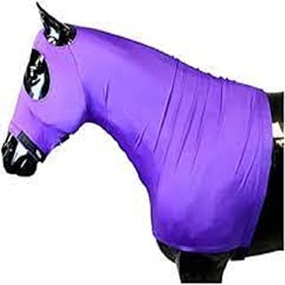 Sleazy Sleepwear for Horses X-Large Solid Zipper Stretch Hood- Purple