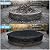 Round Fire Pit Cover 51-56" | Heavy Duty 600D Oxford Waterproof Outdoor Firepit Cover with Adjustable Buckle Strap for In-Ground Built-In Stone/Gas Fire Pits(Black, 51")