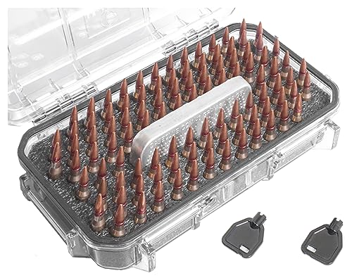 Case Club x100 5,56 | Estojo de armazenamento de longo prazo .223 com dessecante de gel de sílica, bloqueável