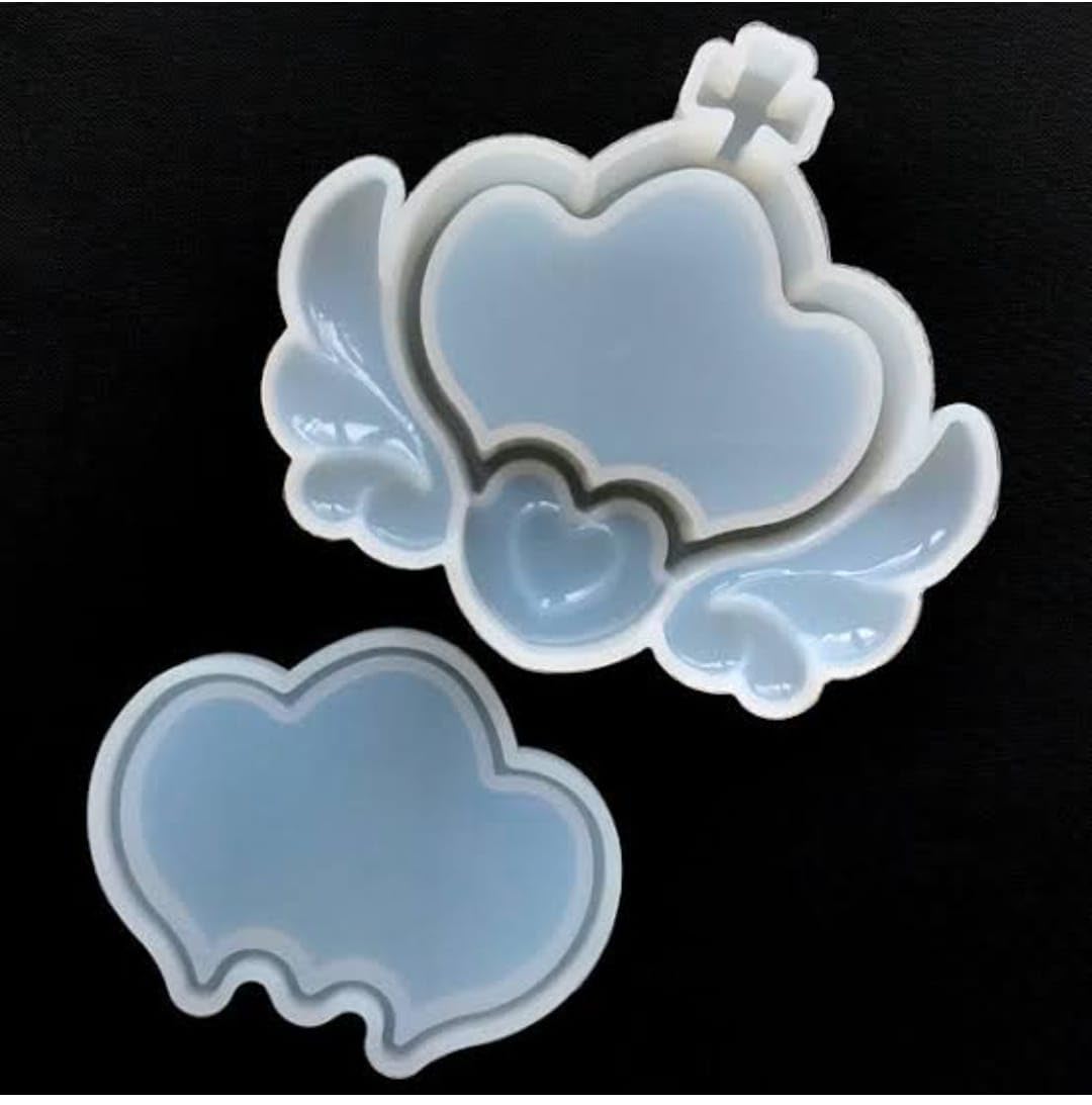EnaMeena 1-Pack Stylish Storage Gift Box with Lid. Includes 2 Silicone Molds for Epoxy Resin Casting to Enhance Resin Art, Adding a Unique and Personalized Touch.
