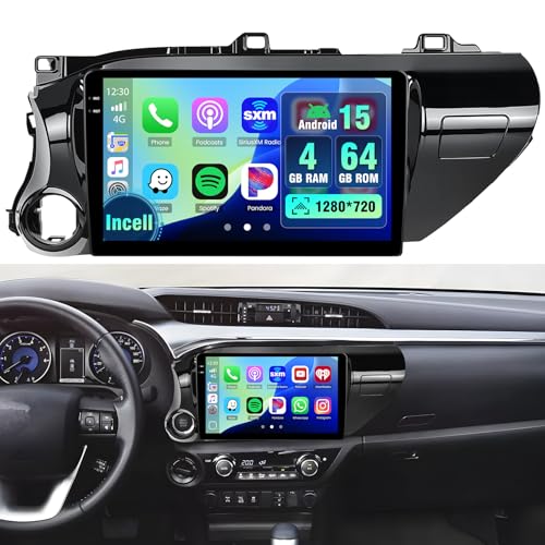 Autoradio Android pour Toyota Hilux 2015-2020 avec écran tactile Incell 10.1 pouces et GPS