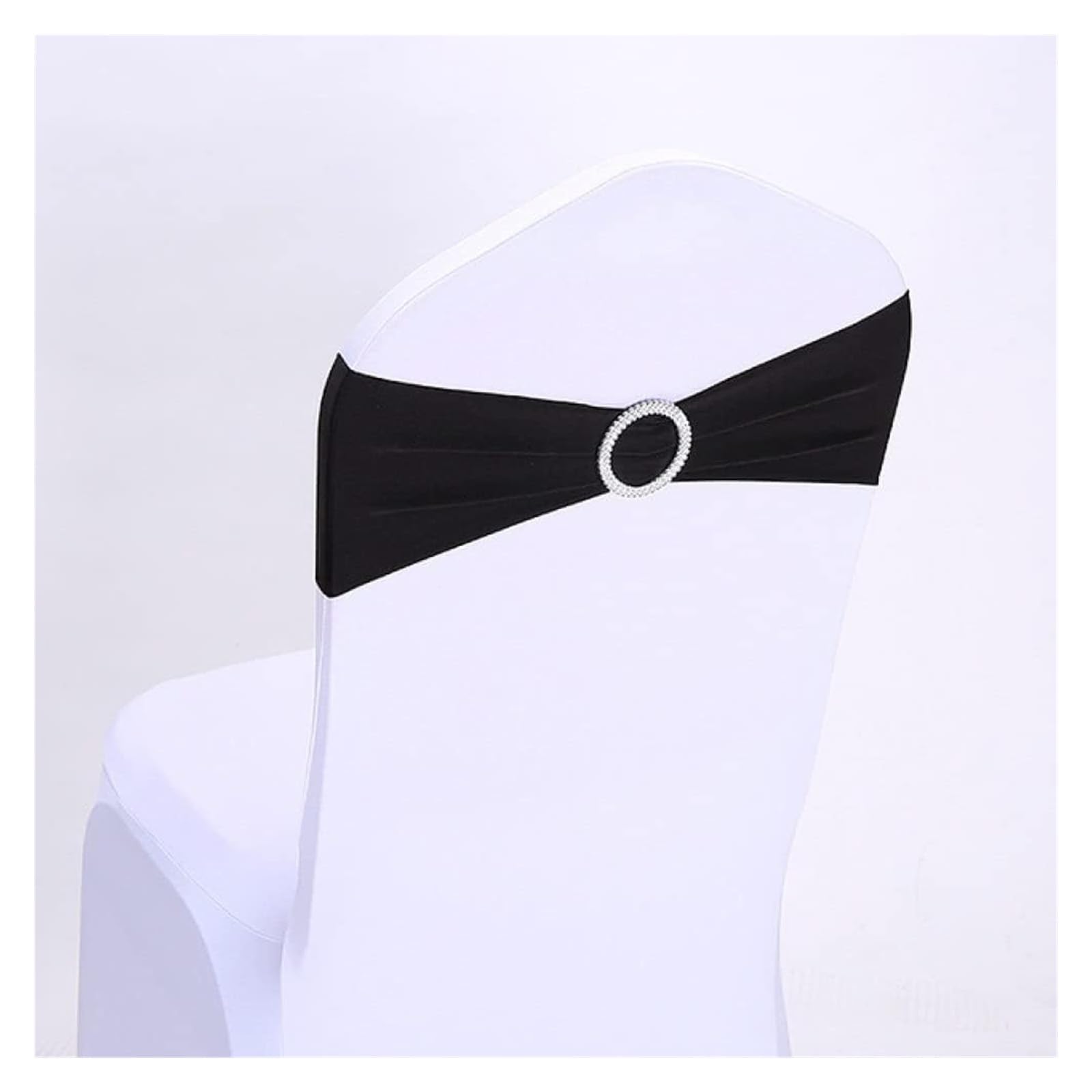 chair sashes,10/50pcs Stretch Spandex Chair Sashes Covers Bow Bands With Buckle For Wedding Party Banquet Hotel Office Meeting Decorations,red,50pcs (Color : Blu, Size 10 pcs)(Black,10 pcs)