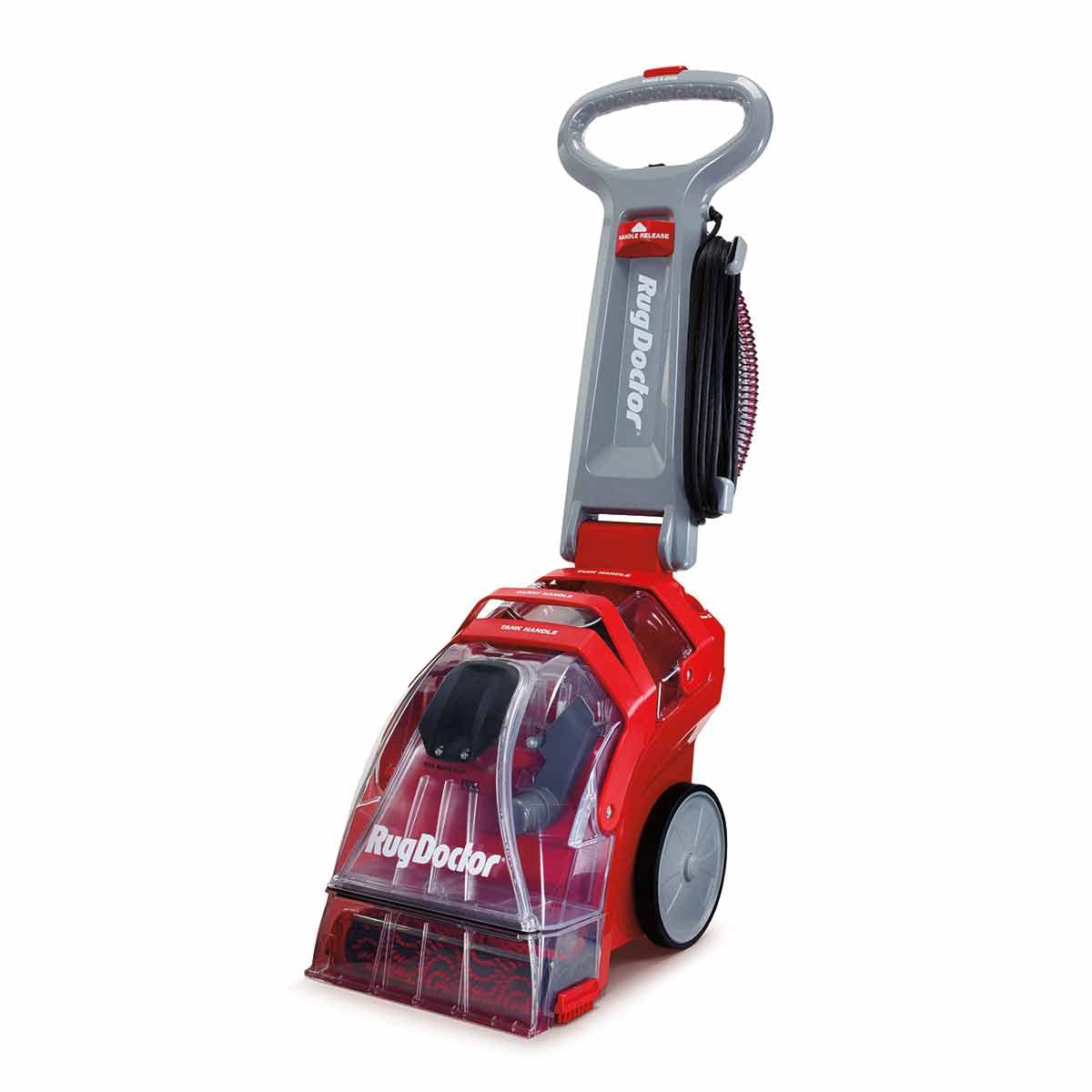 Rug Doctor Deep Carpet Cleaner | 30% More Suction Power than Comparable Machines| Dual Cross Action Brushes | Upright Carpet Cleaner with Upholstery Attachment, 1300W, Red/Grey