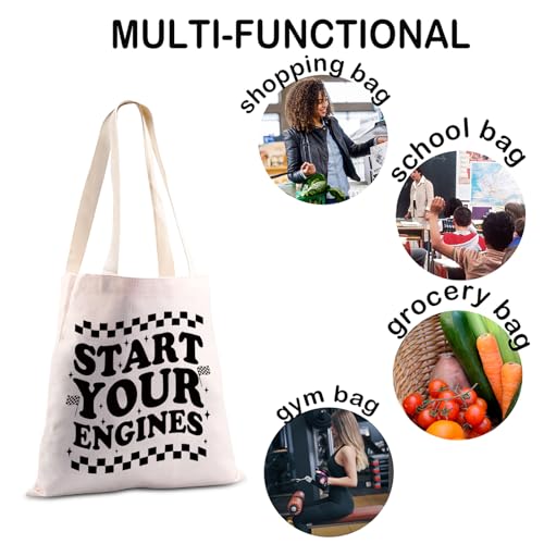 Bolsa Tote para Compras con Bandera a Cuadros miniatura 5