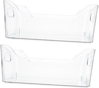 2Pcs Transparent Fridge Organizer Storage Bin Multi Use Small Plastic Bins for Efficient Food and Fruit Storage and Odorless Kitchen Tool