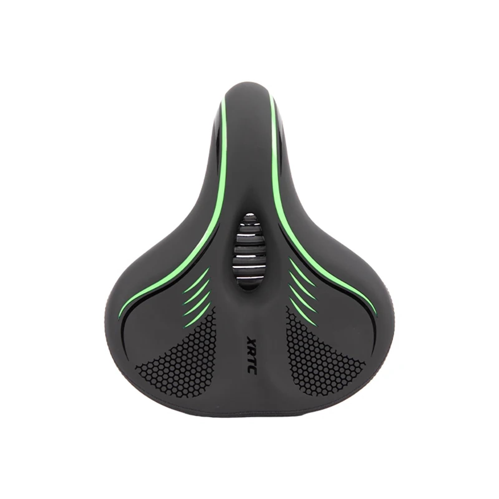Fahrradsattel Übergroßer Fahrradsitz for Männer und Frauen, bequem – breiter, weich gepolsterter Fahrradsitz, bequemer Ersatz – großer, gepolsterter Fahrradsitz(Green)